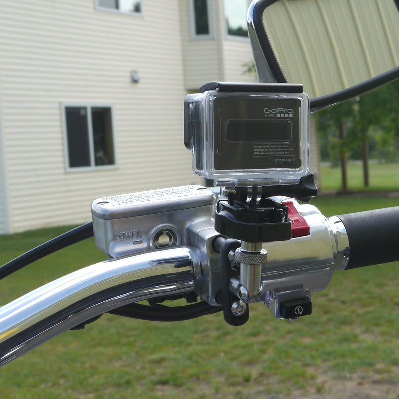 "Shortie" Camera Mount for Goldwing Brake or Clutch (Black)